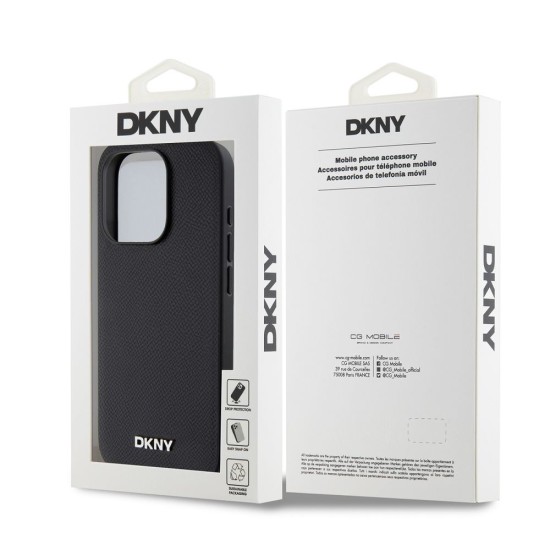 Husa DKNY iPhone 15 Pro Max, PU Leather, Silver Metal Logo, MagSafe, Black Husa DKNY iPhone 15 Pro Max, PU Leather, Silver Metal Logo, MagSafe, Black (Bakr, DKHMP15XPGHLMK) by www.silkase.ro