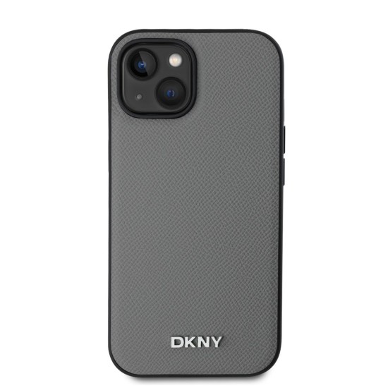 Husa DKNY PU Leather Silver Metal Logo Magsafe pentru iPhone 13, Grey Husa DKNY PU Leather Silver Metal Logo Magsafe pentru iPhone 13, Grey (Bakr, DKHMP13MPGHLMS) by www.silkase.ro