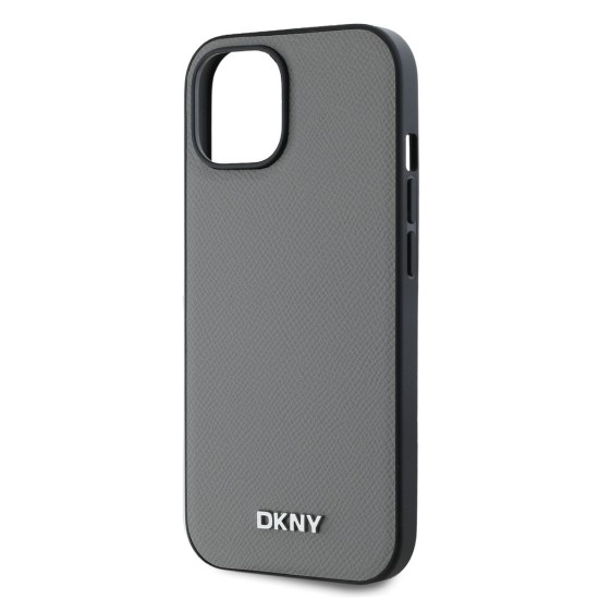 Husa DKNY PU Leather Silver Metal Logo Magsafe pentru iPhone 13, Grey Husa DKNY PU Leather Silver Metal Logo Magsafe pentru iPhone 13, Grey (Bakr, DKHMP13MPGHLMS) by www.silkase.ro