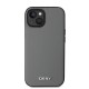 Husa DKNY PU Leather Silver Metal Logo Magsafe pentru iPhone 14, Grey (Bakr, DKHMP14SPGHLMS) by www.silkase.ro