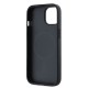 Husa DKNY PU Leather Silver Metal Logo Magsafe pentru iPhone 14, Grey (Bakr, DKHMP14SPGHLMS) by www.silkase.ro