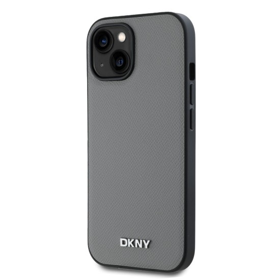 Husa iPhone 15 DKNY PU Leather Silver Metal Logo, MagSafe, Grey Husa iPhone 15 DKNY PU Leather Silver Metal Logo, MagSafe, Grey (Bakr, DKHMP15SPGHLMS) by www.silkase.ro