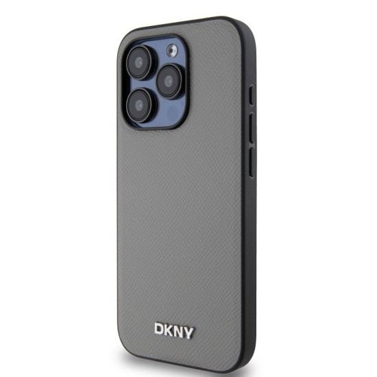 Husă DKNY PU Leather Silver Metal Logo Magsafe pentru iPhone 15 Pro Max, Grey Husă DKNY PU Leather Silver Metal Logo Magsafe pentru iPhone 15 Pro Max, Grey (Bakr, DKHMP15XPGHLMS) by www.silkase.ro