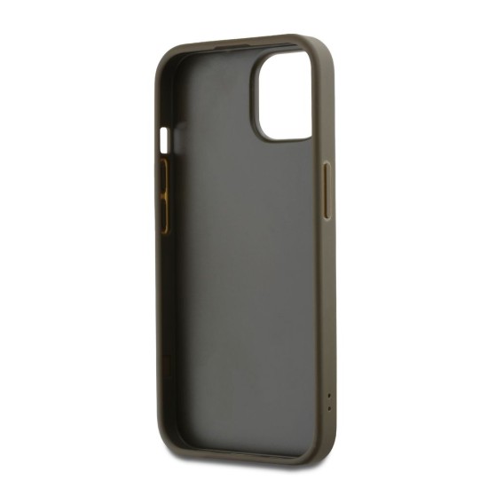Husă DKNY PU Leather Stack Logo cu Șnur pentru iPhone 13, Maro (Bakr, DKHCP13MPBSWSA) by www.silkase.ro