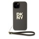 Husă DKNY PU Leather Stack Logo cu Șnur pentru iPhone 13, Maro (Bakr, DKHCP13MPBSWSA) by www.silkase.ro