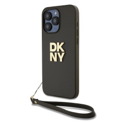 Husă DKNY PU Leather Stack Logo cu Curea de Mână pentru iPhone 15 Pro Max, Brown Husă DKNY PU Leather Stack Logo cu Curea de Mână pentru iPhone 15 Pro Max, Brown