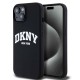 Husa DKNY Liquid Silicone Arch Logo MagSafe pentru iPhone 11, Black (Bakr, DKHMN61SNYACH) by www.silkase.ro