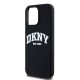 Husă DKNY Liquid Silicone Arch Logo MagSafe pentru iPhone 12 / 12 Pro, Black (Bakr, DKHMP12MSNYACH) by www.silkase.ro