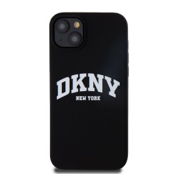 Husă Premium DKNY Liquid Silicone Arch Logo MagSafe pentru iPhone 15 Plus, Black