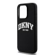Husa DKNY Liquid Silicone Arch Logo MagSafe pentru iPhone 15 Pro, Black (Bakr, DKHMP15LSNYACH) by www.silkase.ro
