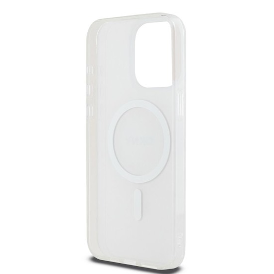 Husă DKNY Repeat Pattern Tonal Stripe MagSafe pentru iPhone 15 Pro Max, Pink (Bakr, DKHMP15XHRHSEP) by www.silkase.ro