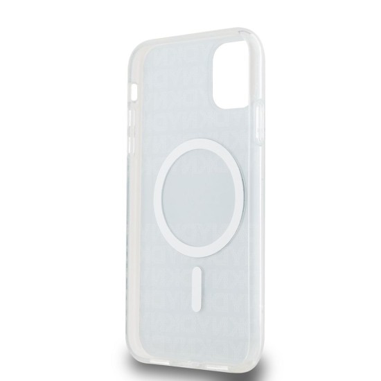 Husă Protecție DKNY PC/TPU Repeat Pattern Tonal Stripe MagSafe pentru iPhone 11, Blue (Bakr, DKHMN61HRHSEB) by www.silkase.ro