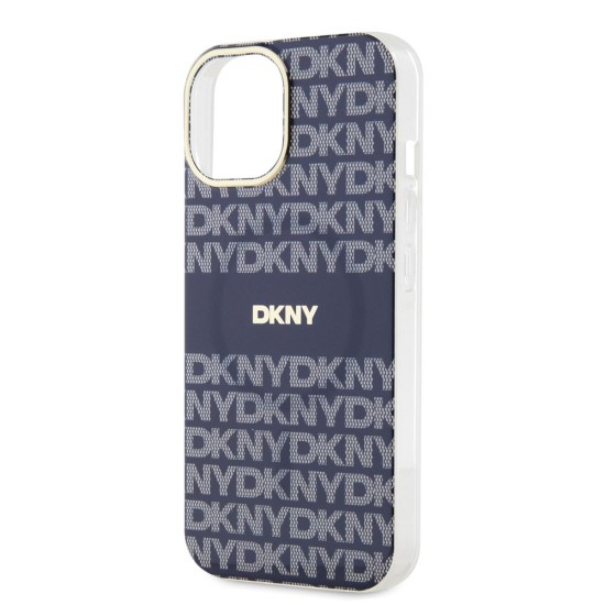 Husă DKNY Repeat Pattern Tonal Stripe MagSafe pentru iPhone 13, Albastru Husă DKNY Repeat Pattern Tonal Stripe MagSafe pentru iPhone 13, Albastru (Bakr, DKHMP13MHRHSEB) by www.silkase.ro