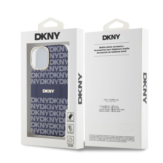 Husă DKNY Repeat Pattern Tonal Stripe MagSafe pentru iPhone 13, Albastru Husă DKNY Repeat Pattern Tonal Stripe MagSafe pentru iPhone 13, Albastru (Bakr, DKHMP13MHRHSEB) by www.silkase.ro