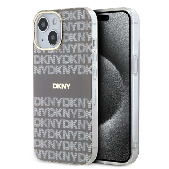 Husă DKNY Repeat Pattern Tonal Stripe MagSafe pentru iPhone 14, Beige Husă DKNY Repeat Pattern Tonal Stripe MagSafe pentru iPhone 14, Beige (Bakr, DKHMP14SHRHSEE) by www.silkase.ro