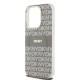 Husă DKNY Repeat Pattern Tonal Stripe MagSafe pentru iPhone 14 Pro Max, Beige (Bakr, DKHMP14XHRHSEE) by www.silkase.ro