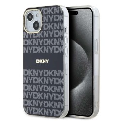 Husa DKNY PC/TPU Repeat Pattern Tonal Stripe Magsafe pentru iPhone 13, Black