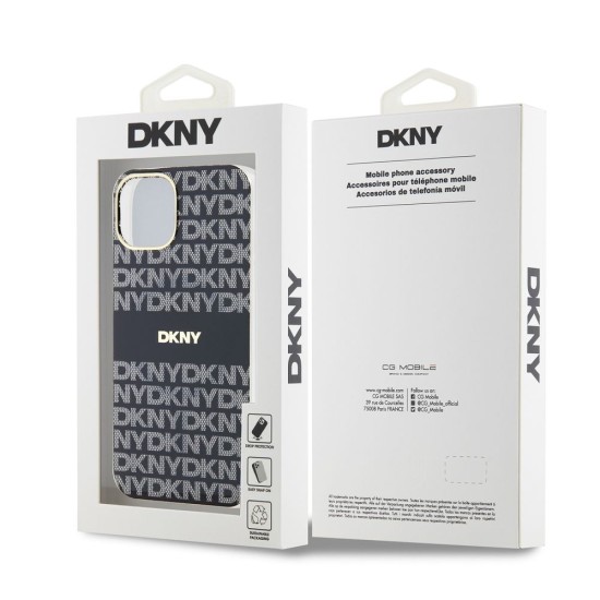 Husă MagSafe DKNY Repeat Pattern Tonal Stripe pentru iPhone 15, Black Husă MagSafe DKNY Repeat Pattern Tonal Stripe pentru iPhone 15, Black (Bakr, DKHMP15SHRHSEK) by www.silkase.ro