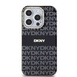 Husa DKNY PC/TPU Repeat Pattern Tonal Stripe Magsafe pentru iPhone 15 Pro, Black Husa DKNY PC/TPU Repeat Pattern Tonal Stripe Magsafe pentru iPhone 15 Pro, Black