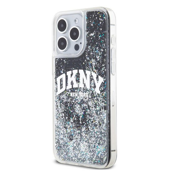 Husa DKNY Liquid Glitter Arch Logo pentru iPhone 13 Pro Max, Black Husa DKNY Liquid Glitter Arch Logo pentru iPhone 13 Pro Max, Black (Bakr, DKHCP13XLBNAEK) by www.silkase.ro