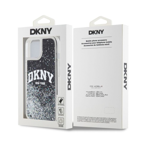 Husa DKNY Liquid Glitter Arch Logo pentru iPhone 14, Black Husa DKNY Liquid Glitter Arch Logo pentru iPhone 14, Black (Bakr, DKHCP14SLBNAEK) by www.silkase.ro