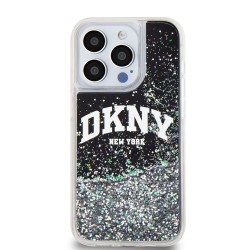 Husa DKNY Liquid Glitter Arch Logo pentru iPhone 15 Pro, Black Husa DKNY Liquid Glitter Arch Logo pentru iPhone 15 Pro, Black