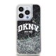 Husa DKNY Liquid Glitter Arch Logo pentru iPhone 15 Pro, Black (Bakr, DKHCP15LLBNAEK) by www.silkase.ro