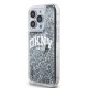 Husa DKNY Liquid Glitter Arch Logo pentru iPhone 15 Pro, Black (Bakr, DKHCP15LLBNAEK) by www.silkase.ro