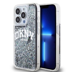 Husa DKNY Liquid Glitter Arch Logo pentru iPhone 15 Pro, Black