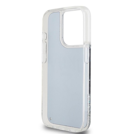 Husa DKNY Liquid Glitter Arch Logo pentru iPhone 15 Pro, Black (Bakr, DKHCP15LLBNAEK) by www.silkase.ro