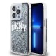 Husa DKNY Liquid Glitter Arch Logo pentru iPhone 15 Pro, Black (Bakr, DKHCP15LLBNAEK) by www.silkase.ro