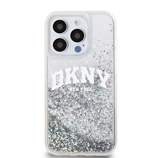 Husă DKNY Liquid Glitter Arch Logo pentru iPhone 14 Pro, Transparentă Husă DKNY Liquid Glitter Arch Logo pentru iPhone 14 Pro, Transparentă (Bakr, DKHCP14LLBNAET) by www.silkase.ro