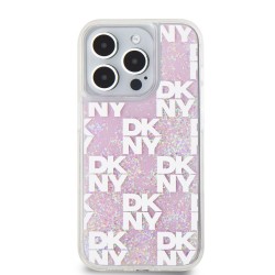 Husă DKNY Liquid Glitter Checkered Pattern pentru iPhone 15 Pro, Roz Husă DKNY Liquid Glitter Checkered Pattern pentru iPhone 15 Pro, Roz