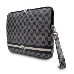 Husă Laptop DKNY din Piele PU, Model Carouri și Dungă, 13/14", Negru Husă Laptop DKNY din Piele PU, Model Carouri și Dungă, 13/14", Negru