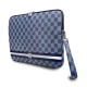 Husă Laptop DKNY din Piele Eco, Pattern în Carouri și Dungi, 13/14", Albastru (Bakr, DKCS14PVSHLB) by www.silkase.ro
