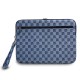 Husă Laptop DKNY din Piele Eco, Pattern în Carouri și Dungi, 13/14", Albastru (Bakr, DKCS14PVSHLB) by www.silkase.ro