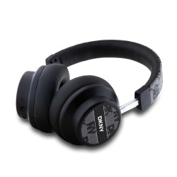 Căști Wireless DKNY din Piele PU cu Model Checkered, Negru