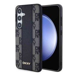 Husă de Protecție DKNY PU Leather Checkered Pattern MagSafe pentru Samsung Galaxy S24, Black