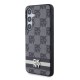 Husă DKNY Premium pentru Samsung Galaxy S24, Model Carouri și Dungă, Piele PU, Negru (Bakr, DKHCS24SPCPTSSK) by www.silkase.ro