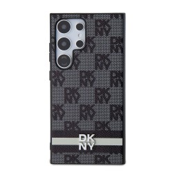 Husă DKNY pentru Samsung Galaxy S24 Ultra, PU Leather, Checkered Pattern and Stripe, Black Husă DKNY pentru Samsung Galaxy S24 Ultra, PU Leather, Checkered Pattern and Stripe, Black