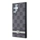 Husă DKNY pentru Samsung Galaxy S24 Ultra, PU Leather, Checkered Pattern and Stripe, Black (Bakr, DKHCS24LPCPTSSK) by www.silkase.ro