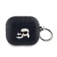 Husa Karl Lagerfeld PU Embossed Karl and Choupette Heads pentru AirPods 3, Neagra (Bakr, KLA3PGKCPK) by www.silkase.ro