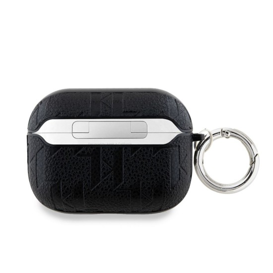 Husa Karl Lagerfeld PU Embossed Karl and Choupette Heads pentru AirPods Pro 2, Neagra (Bakr, KLAP2PGKCPK) by www.silkase.ro