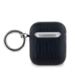 Husa Karl Lagerfeld PU Embossed Karl Head pentru AirPods 1 / 2, Neagra Husa Karl Lagerfeld PU Embossed Karl Head pentru AirPods 1 / 2, Neagra
