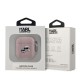 Husa Karl Lagerfeld PU Embossed Karl and Choupette Heads pentru AirPods 1 / 2, Roz (Bakr, KLA2PGKCPP) by www.silkase.ro