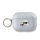 Husa Karl Lagerfeld PU Embossed Karl and Choupette Heads pentru AirPods Pro 2, Argintie (Bakr, KLAP2PGKCPS) by www.silkase.ro