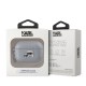 Husa Karl Lagerfeld PU Embossed Karl and Choupette Heads pentru AirPods Pro 2, Argintie (Bakr, KLAP2PGKCPS) by www.silkase.ro