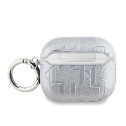 Husa Karl Lagerfeld PU Embossed Karl Head pentru AirPods 3, Argintie Husa Karl Lagerfeld PU Embossed Karl Head pentru AirPods 3, Argintie