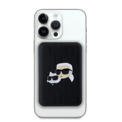 Baterie Externă Karl Lagerfeld Embossed K&CH Heads MagSafe 5000mAh, Neagra