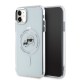 Husa Karl Lagerfeld IML K&CH Heads Metal Frame MagSafe pentru iPhone 11, Transparenta (Bakr, KLHMN61HLSKCH) by www.silkase.ro